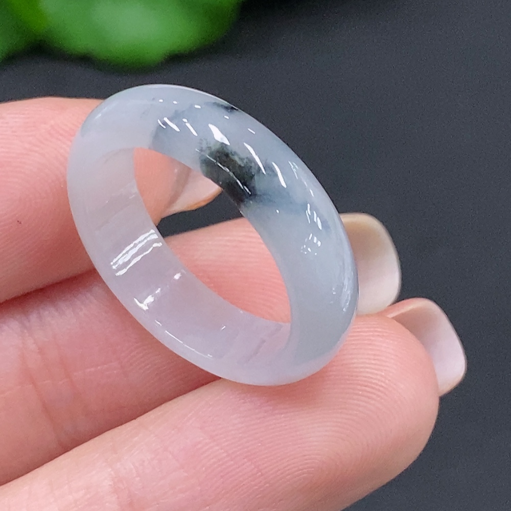 F27074873 Jadeite Ring Size 18 Total Weight Approx. 3g (Including Other Mineral Components)