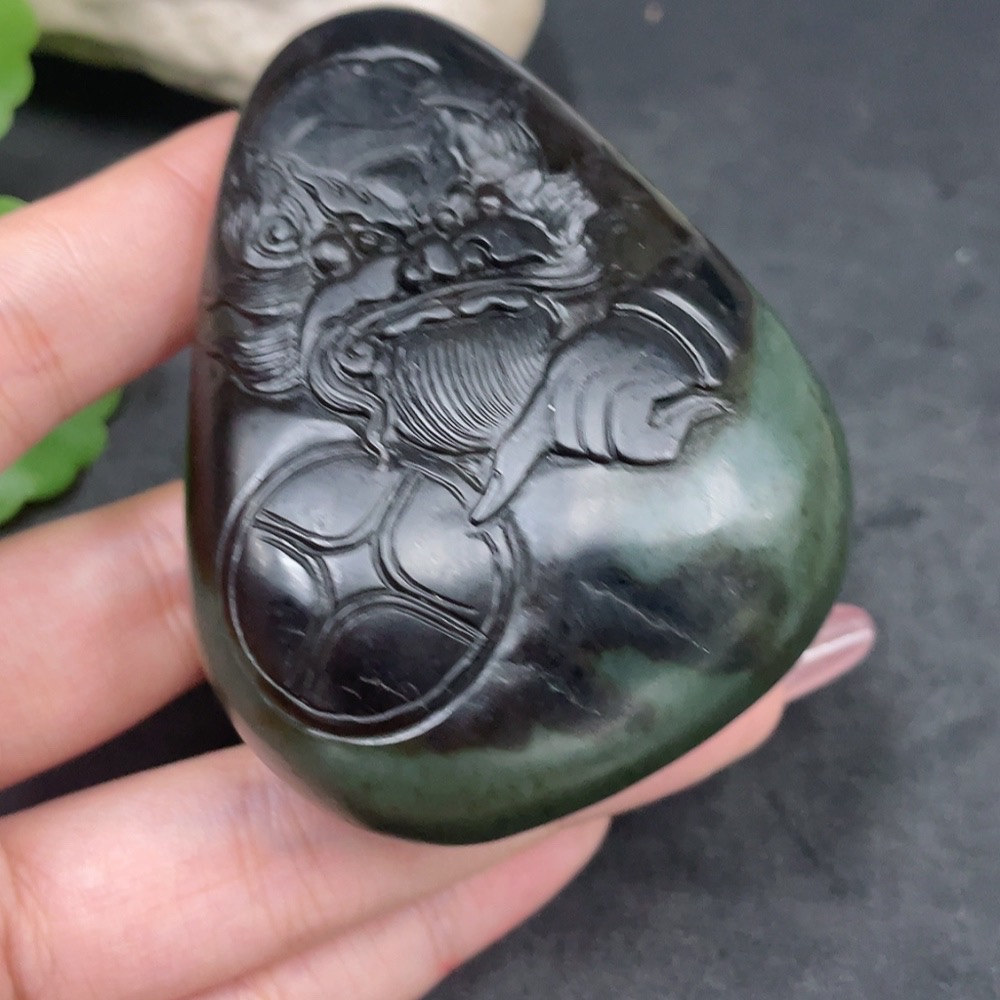 H33924675 Hetian Jade Handheld Carving - Zhong Kui - Undetermined Skin Color Origin - Total Weight Approx. 180.3g