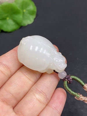 H33903504 Hetian Jade Pendant: Dragon Turtle