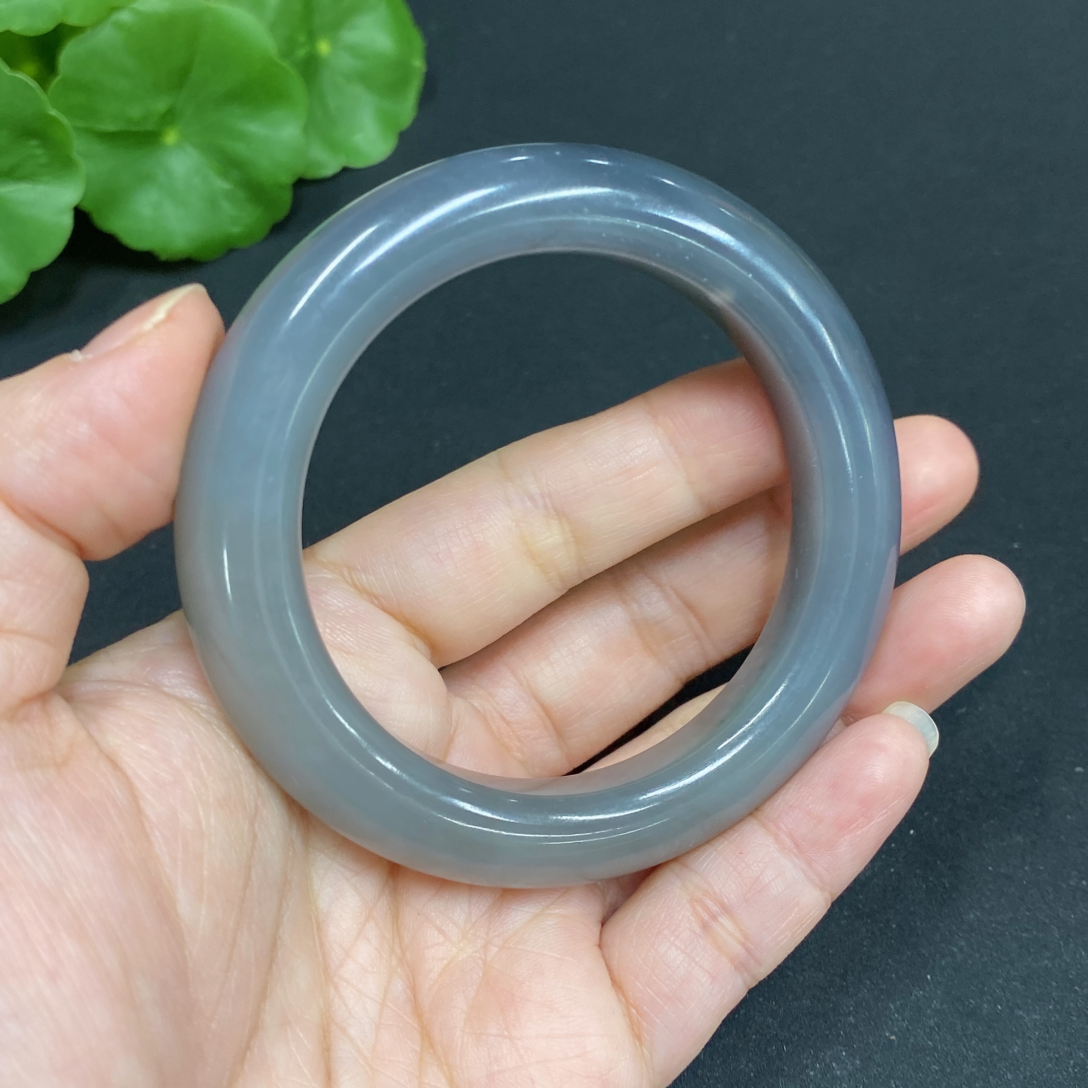 H34987080 Hetian Jade Round Bracelet Size 51.2 Total Weight Approx. 54.3g