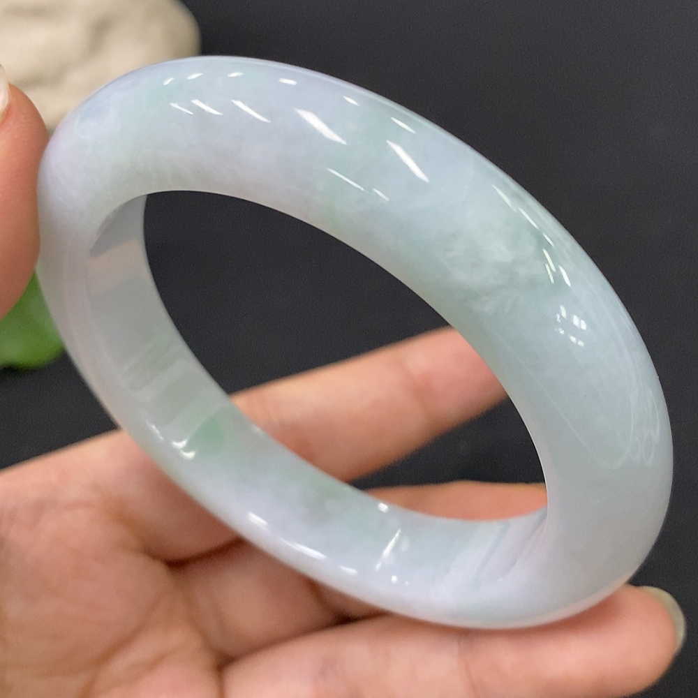 F29395187 Jadeite Round Bangle Total Weight Approx.68.32g Size 55.8