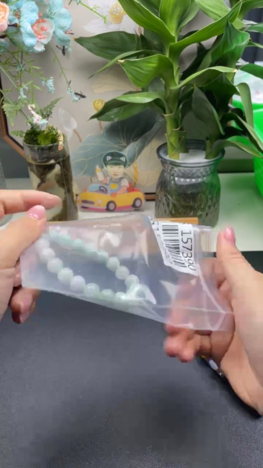 F35157390 Jadeite Bead Necklace Approx. 9.7mm Total Weight Approx. 33.2g