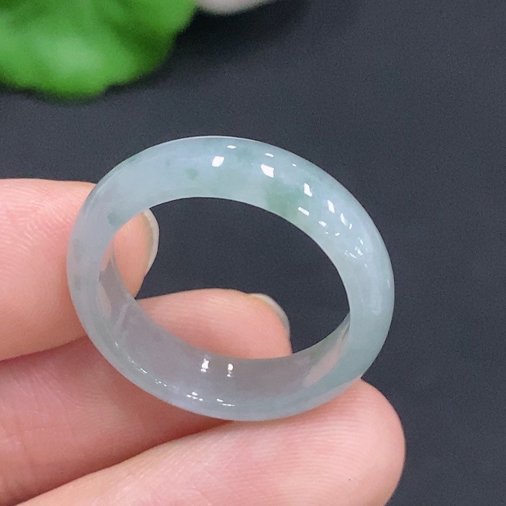 F32807277 Jadeite Ring, Total Weight Approx. 3.1g, Size 20