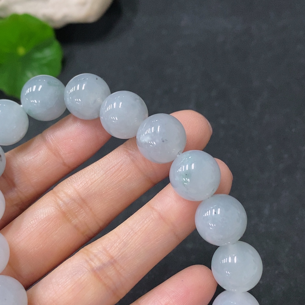F35139737 Jadeite Bracelet, Approx. 12mm Beads, Total Weight Approx. 54.55g