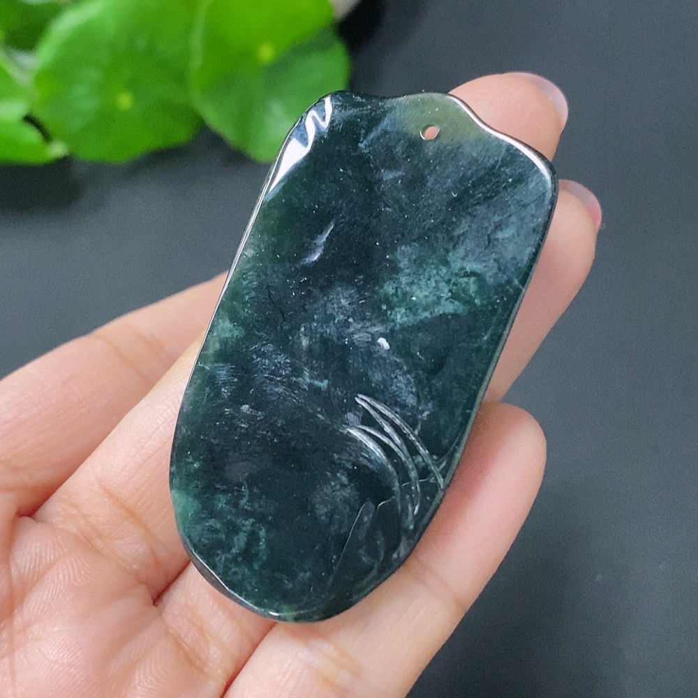 F26968137 Jadeite Pendant Lotus Total Weight Approx. 20.09g