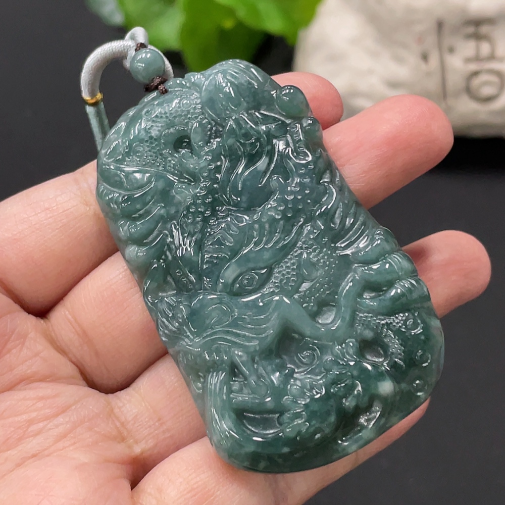 F32821264 JadeiteDragon Pendant Total Weight: Approx. 38.28g