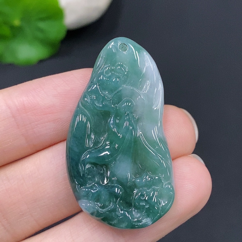 F28272530 Jadeite Enlightenment Pendant Total Weight Approx.8.5g