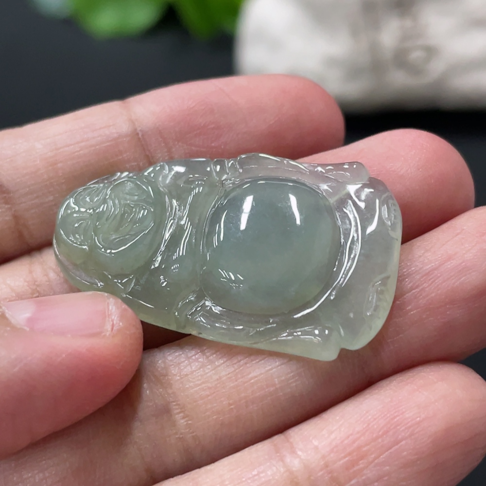 F32821616 Jadeite Standing Buddha Pendant Total Weight About 6.6g