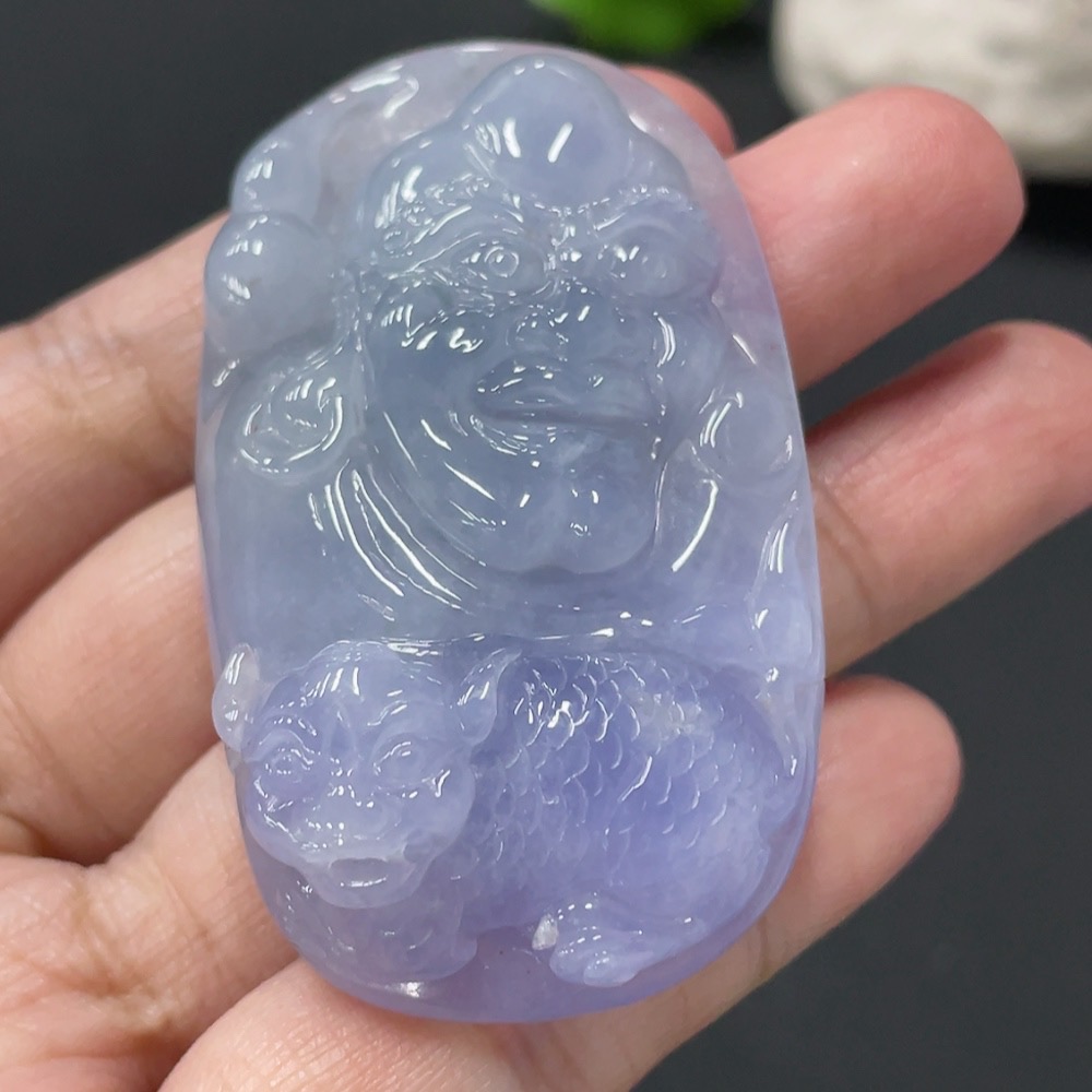 F34979133 Jadeite Pendant Bodhidharma Total Weight Approx. 39.49g