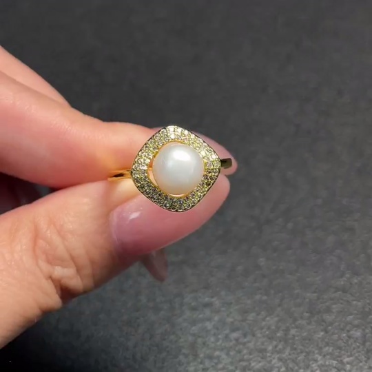 C34009924 Pearl Ring Adjustable Non-Gold Total Weight Approx. 2.91g Stone 7.7mm