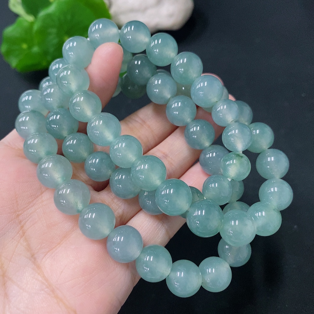 F30522745 Jadeite Bead Necklace Maximum Bead Size Approx. 10.5mm Total Weight Approx. 109g