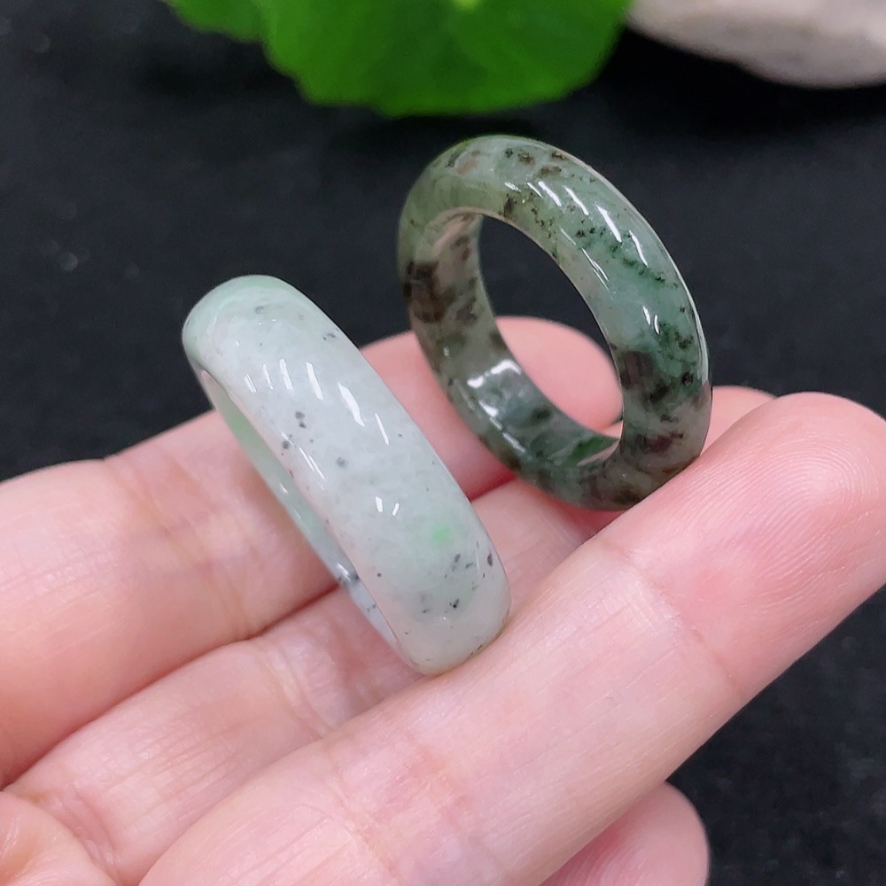 F33827391 Jadeite Ring Set Sell as a Lot 20/24 Size