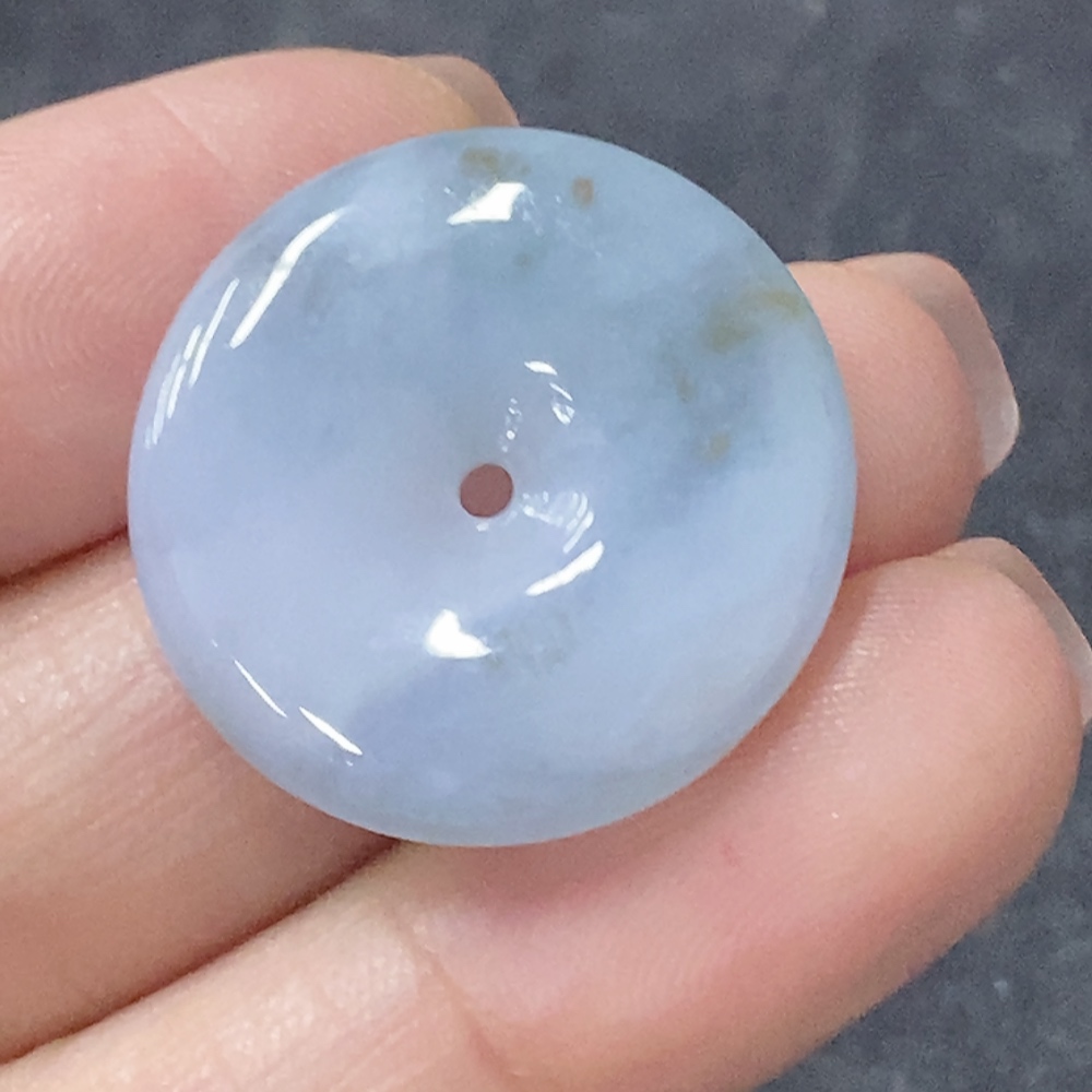 F34030724 Jadeite Pendant Peace Buckle Total Weight Approx. 5.54g