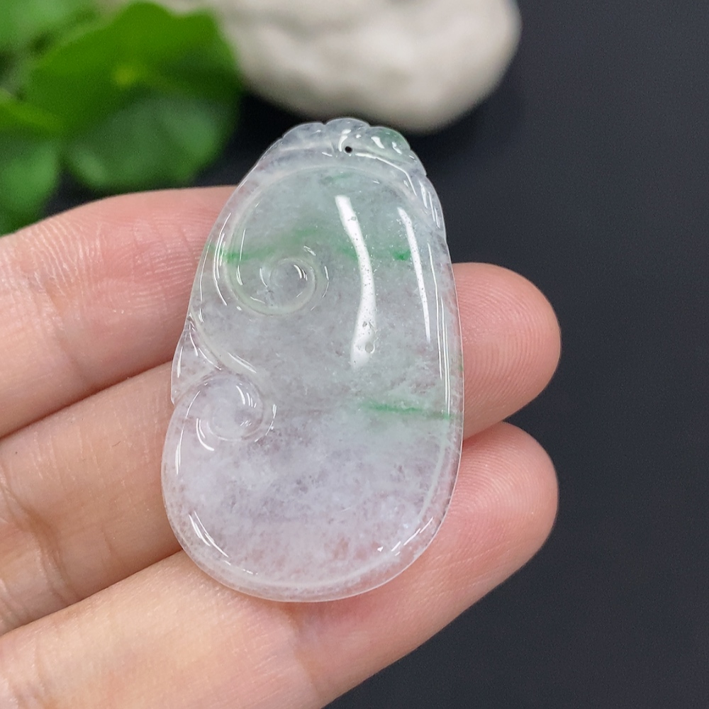F34069916 Jadeite Ruyi Pendant Total Weight Approx. 4.2g