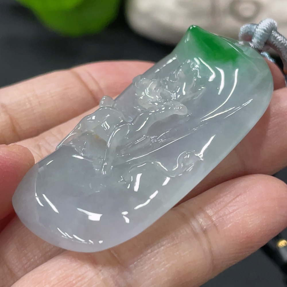 F33838095 JadeiteDeer Pendant with a total product weight of approximately 23.78g