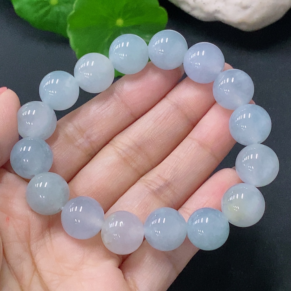 F29350169 Jadeite Bead Bracelet Approx.12mm Total Weight Approx.45.38g