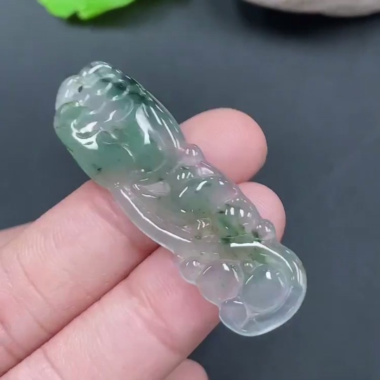 F22538483 Jadeite Lotus Pod Pendant, Total Weight 3.686g