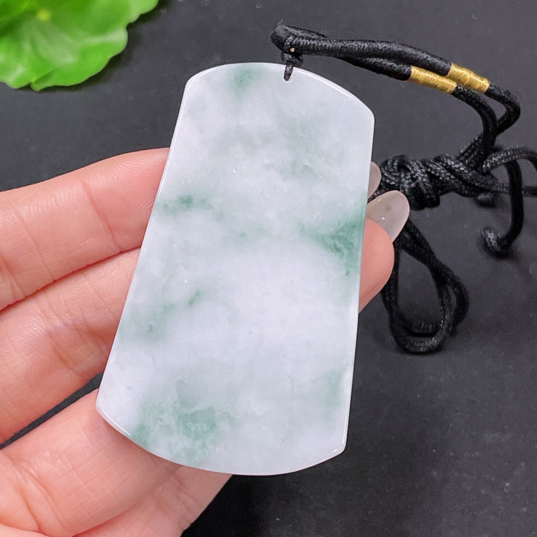F35105359 Jadeite Pendant Plain Pendant with Cord Total Weight Approx. 40.68g