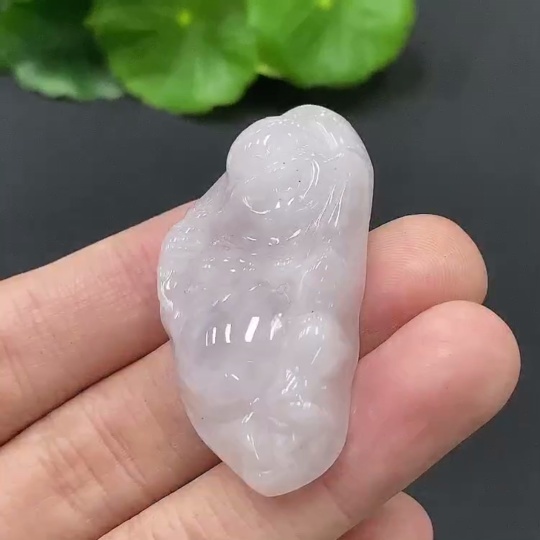 F10051120 Jadeite Laughing Buddha Pendant