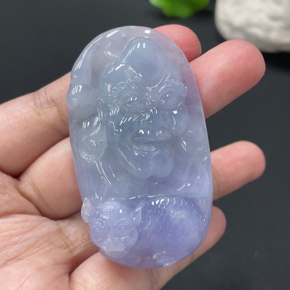 F34979133 Jadeite Pendant Bodhidharma Total Weight Approx. 39.49g