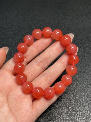 C33921071 South Red Agate Bead Bracelet, Total Weight Approx. 36.93g, Size About 11.5mm