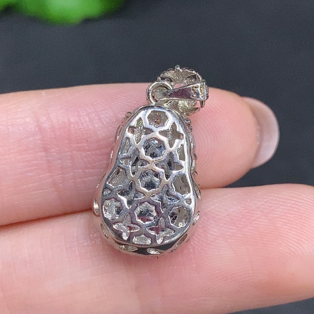F34022452 Jadeite Gourd Inlaid Pendant Non-Gold Inlaid Total Weight Approx. 2.4g
