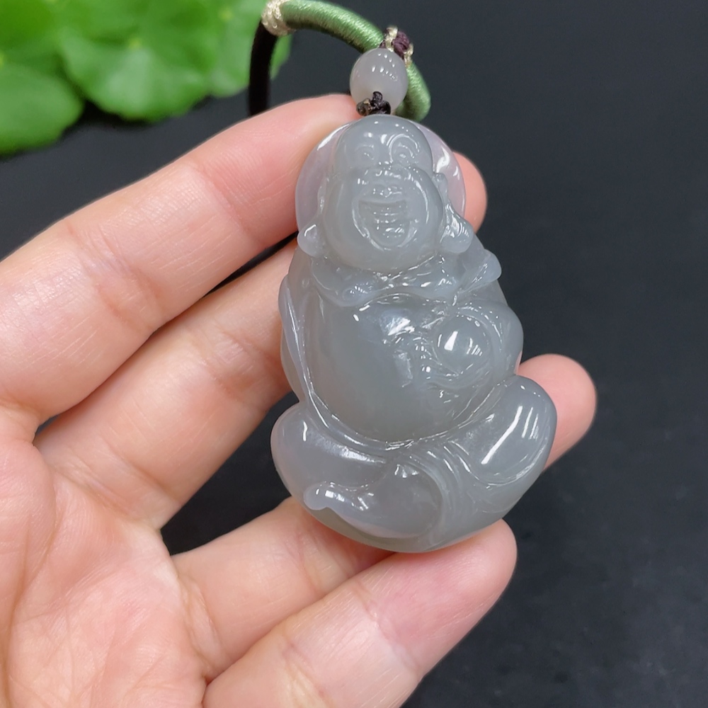 H35109798 Hetian Jade Pendant Buddha Total Weight (including rope) 39.7g