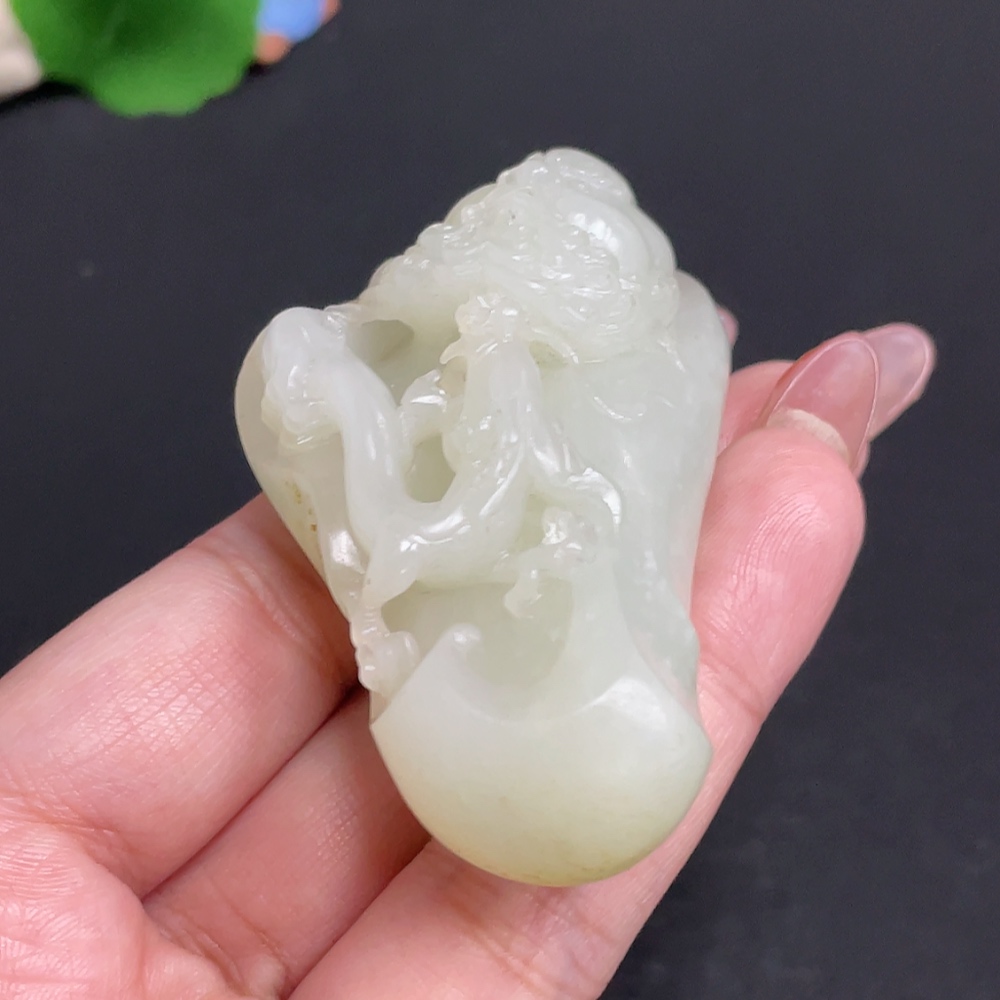 H27062330 Hetian Jade Pendant - Bodhidharma
