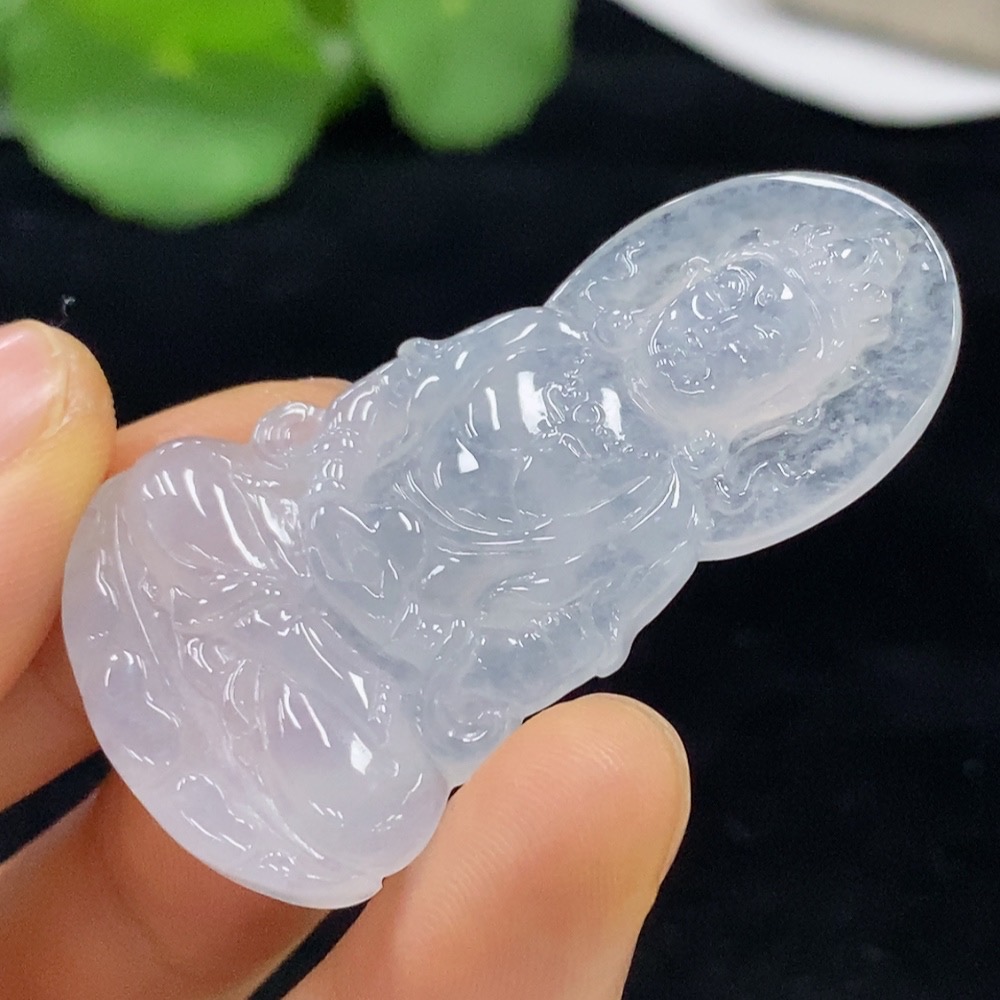 F33929031 Jadeite Guanyin Pendant Total Weight Approximately 13.92g