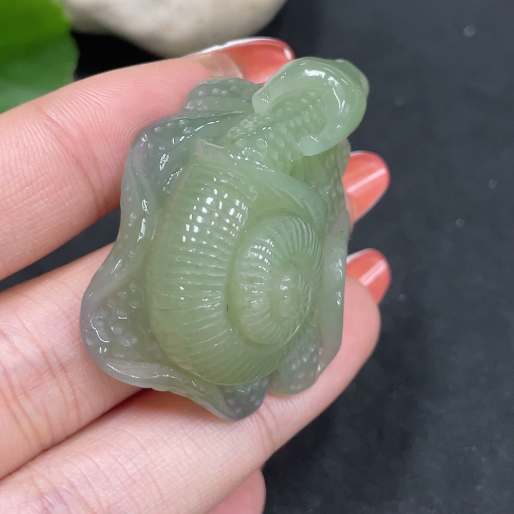 H34053203 Hetian Jade Pendant, Peaceful Life and Happy Work, Total Weight: about 25.2g