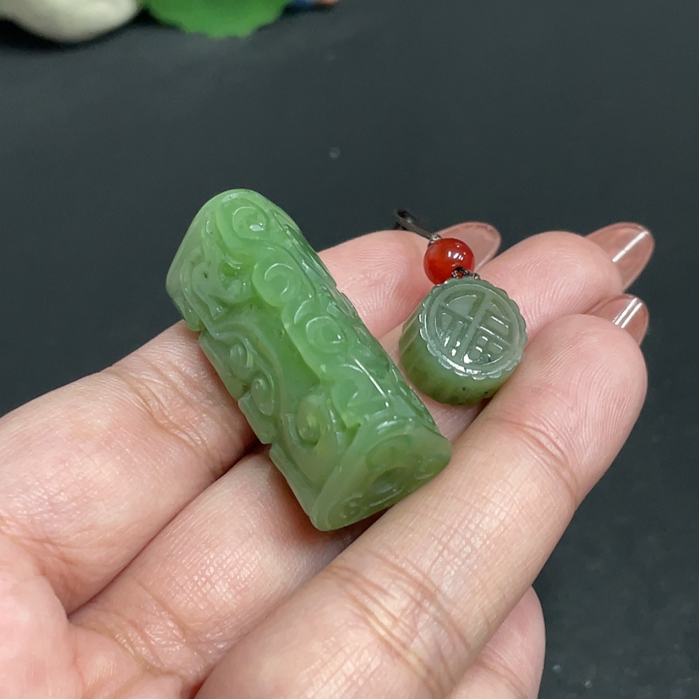 H34011273 Hetian Jade Jasper Pendant Total Weight Approx. 19.1g