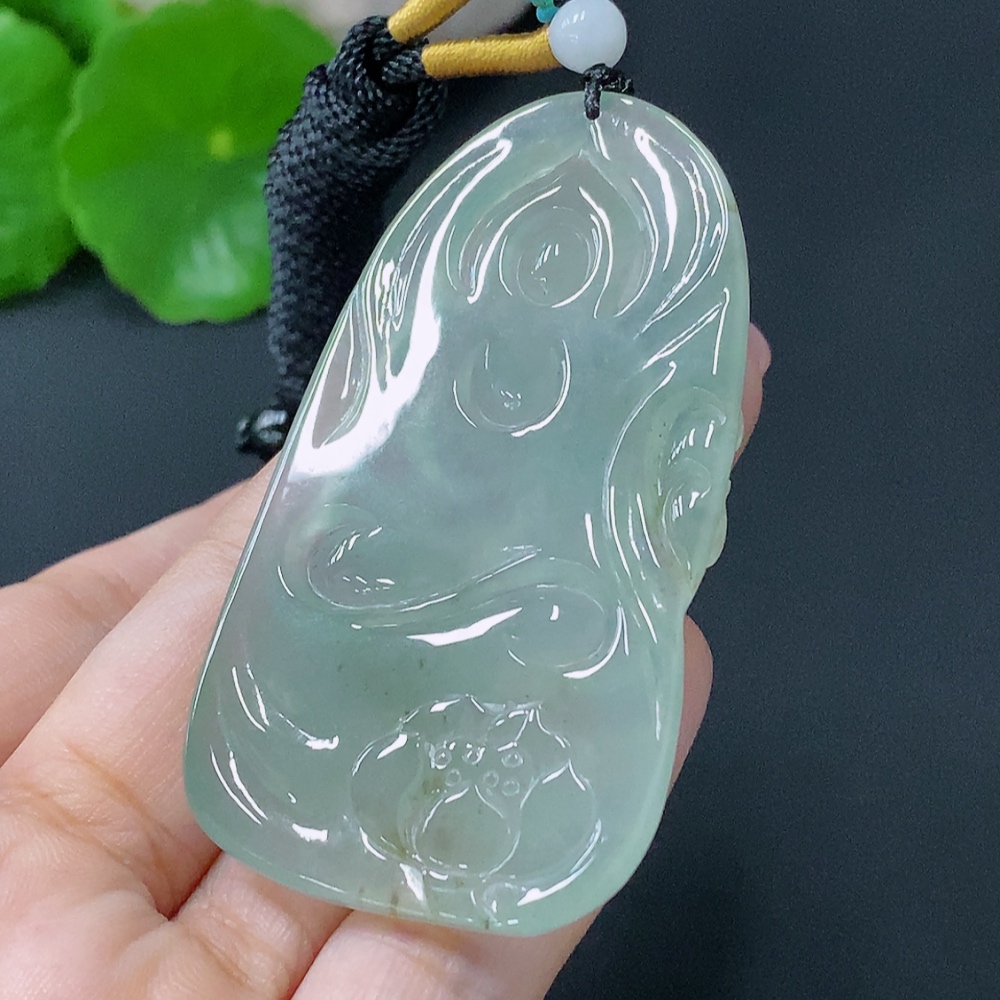 F28183141 Jadeite Pendant Buddha Plaque Total Weight Approx. 26.54g