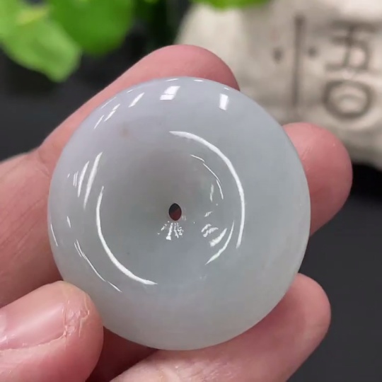 F34076812 Jadeite Safety Button Pendant, Total weight about 14.58g