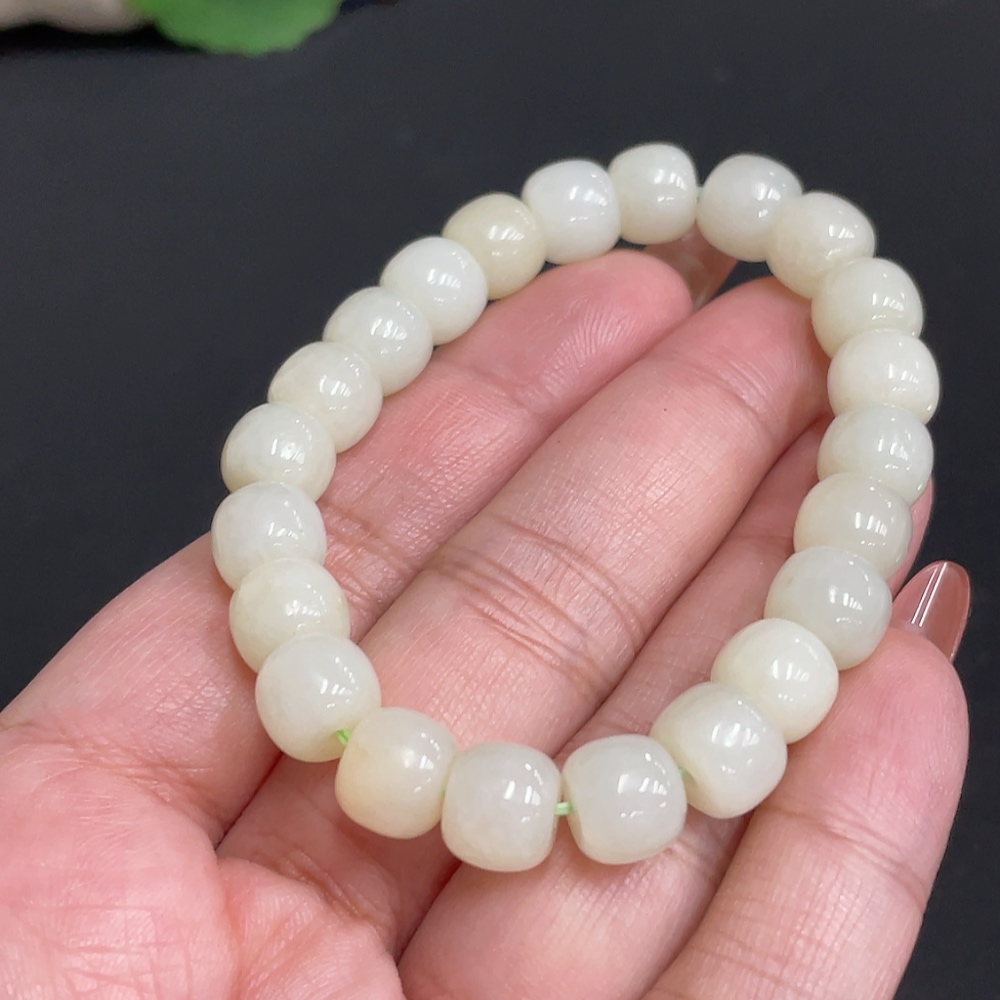 H35101738 Hetian Jade Bracelet, approx. 8.7mm, total weight about 24.8g