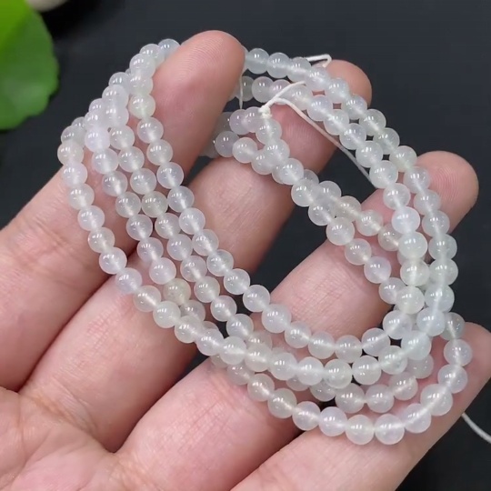 F28291908 Jadeite Bead Necklace, Total Weight Approx. 16.8g, Bead Size 3.8mm