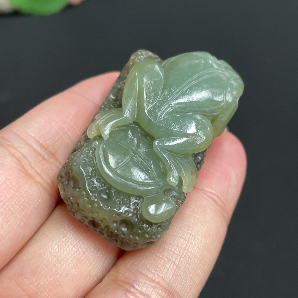 H33882185 Hetian Jade Pendant - Gua Gua Lai Cai (Total Weight: Approx. 35.7g)
