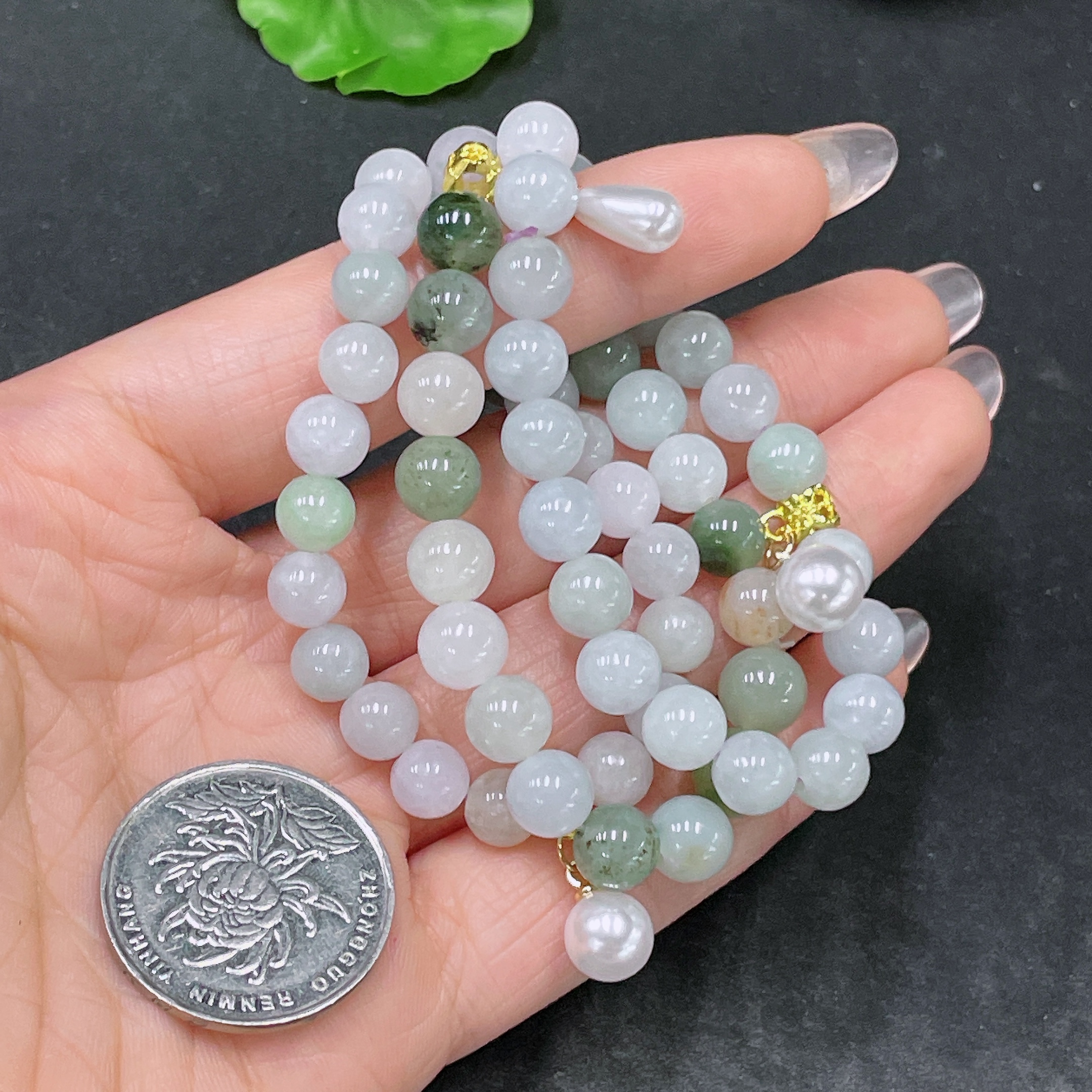 F34064158 Jadeite Bracelet Sell as a Lot Non-Grade A Beads