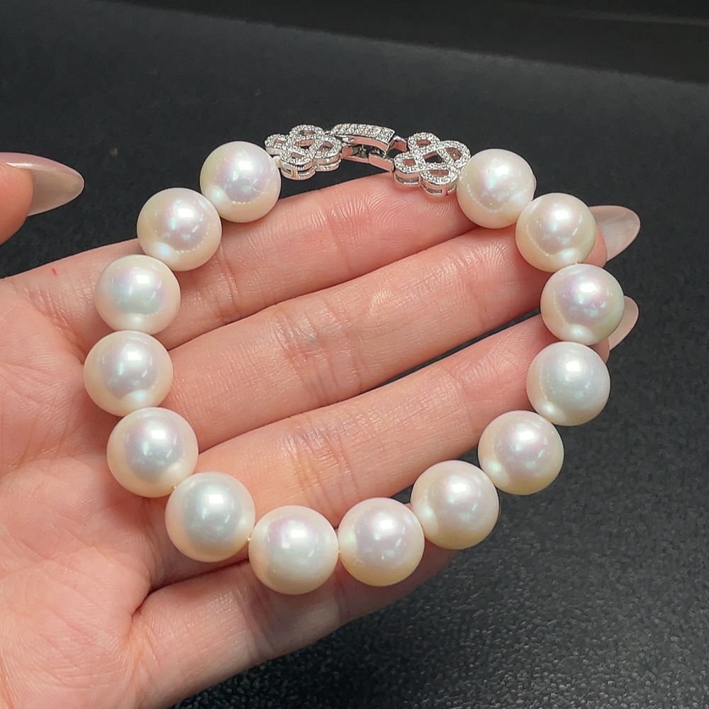 C34040695 Pearl Bracelet Non-Gold Total Weight Approx. 33.7g Size About 11.6mm