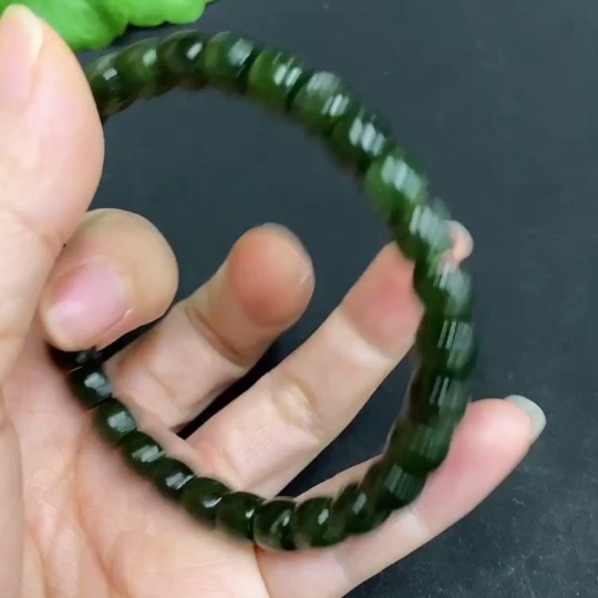 H31584689 Hetian Jade Bracelet, Approx. 6.8mm, Total Weight Approx. 17.7g