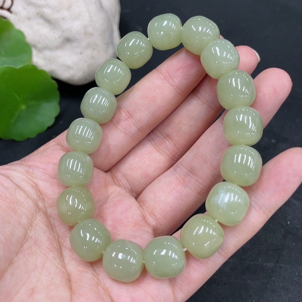H30561660 Hetian Jade Bracelet, Approx. 11.5mm, Total Weight Approx. 51.2g