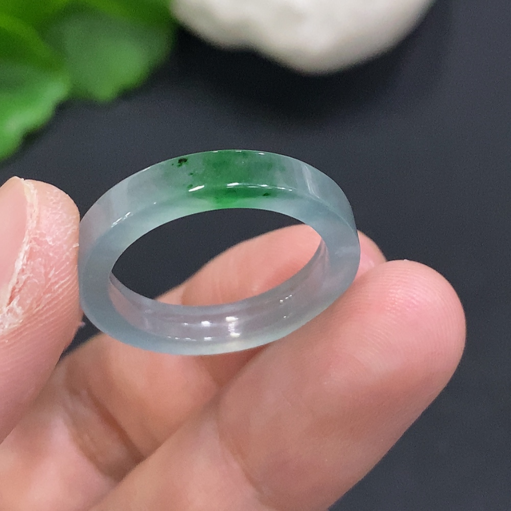 F34050378 Jadeite Ring Size 18 Total Weight Approx. 2.3g