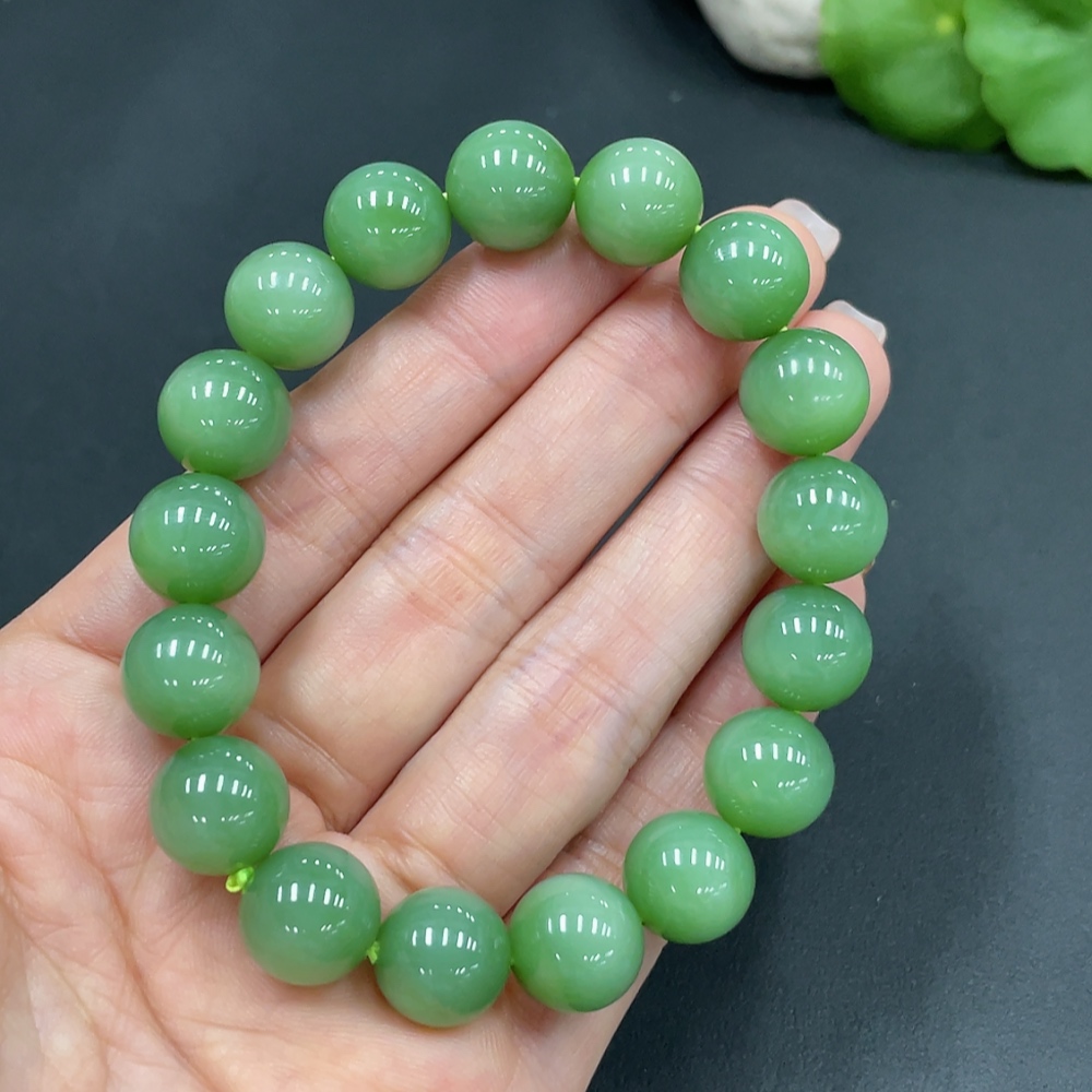 H23656608 Hetian Jade Bracelet Approx. 11.7mm Total Weight Approx. 46.2g