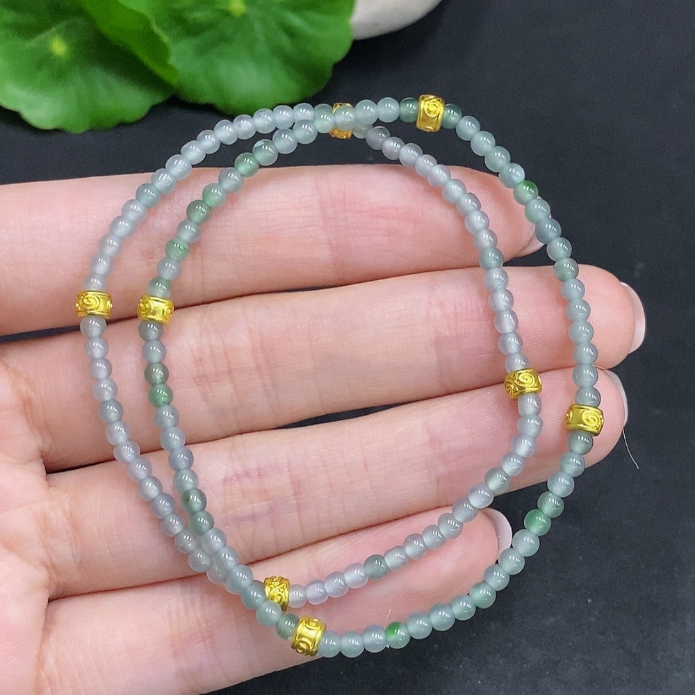 F34022504 Jadeite Bracelet Sell as a Lot Non-Gold Inlaid