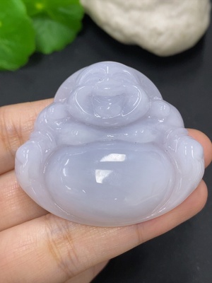 F42956383 翡翠佛公挂件 货品总重约38.8克