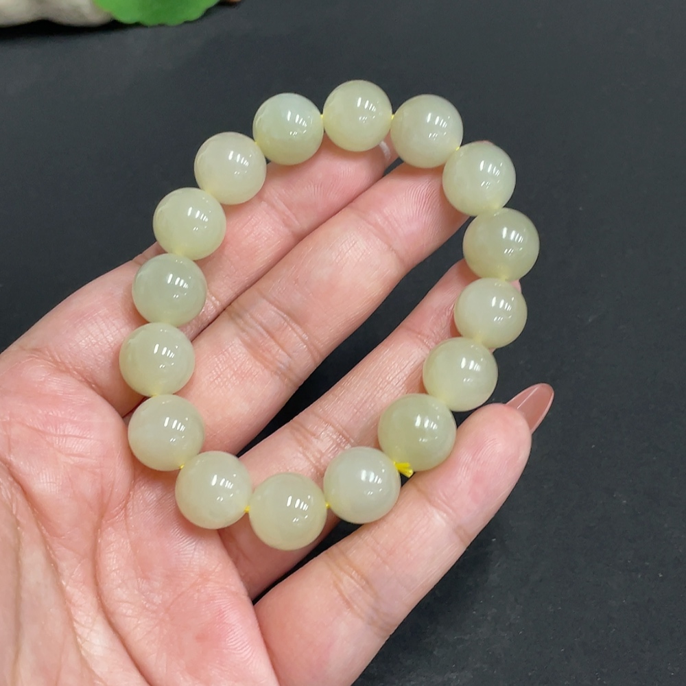 H34973161 Hetian Jade Bracelet, Approx. 12.1mm, Total Weight Approx. 42.7g