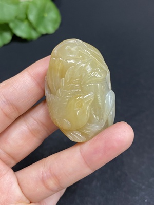 H33879057 Hetian Jade Pendant Magpie Total Weight Approx. 31.7g