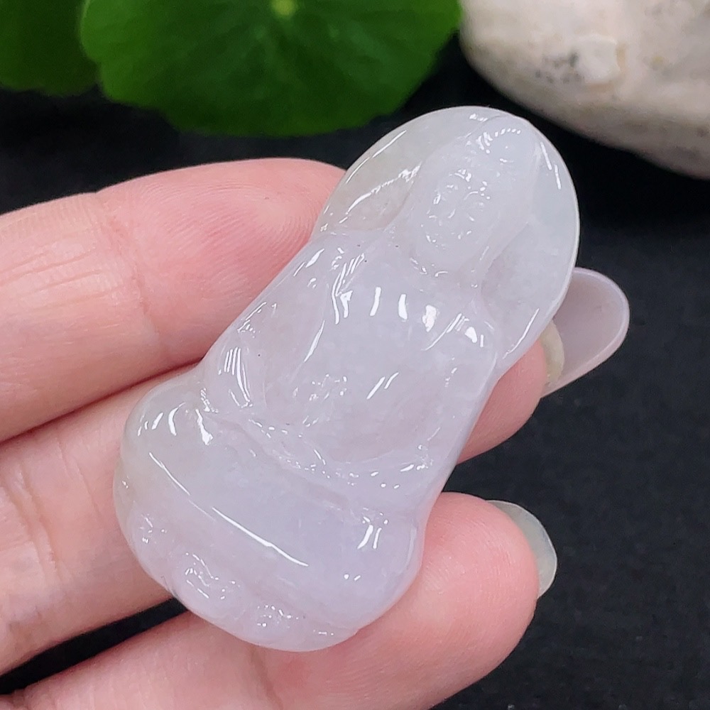F32710122 Jadeite Guanyin Pendant Total Weight Approximately 13.4g