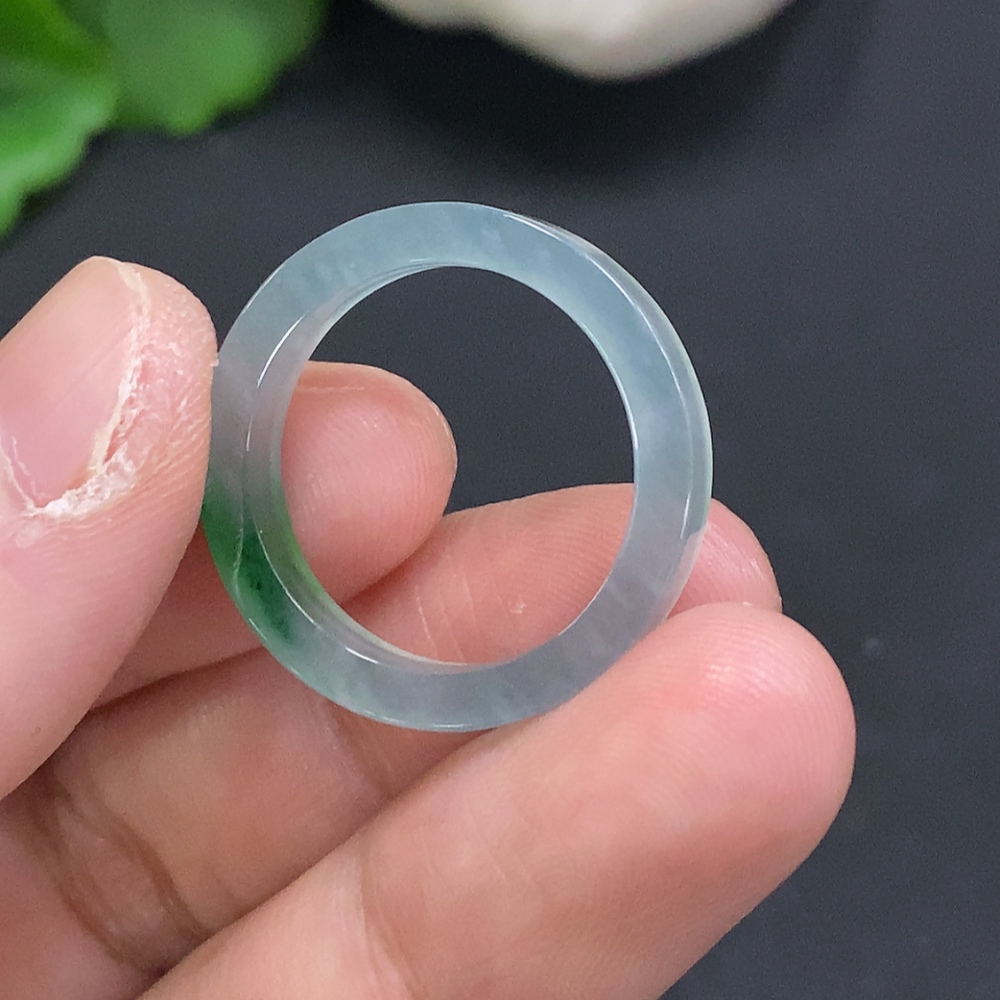 F34050378 Jadeite Ring Size 18 Total Weight Approx. 2.3g