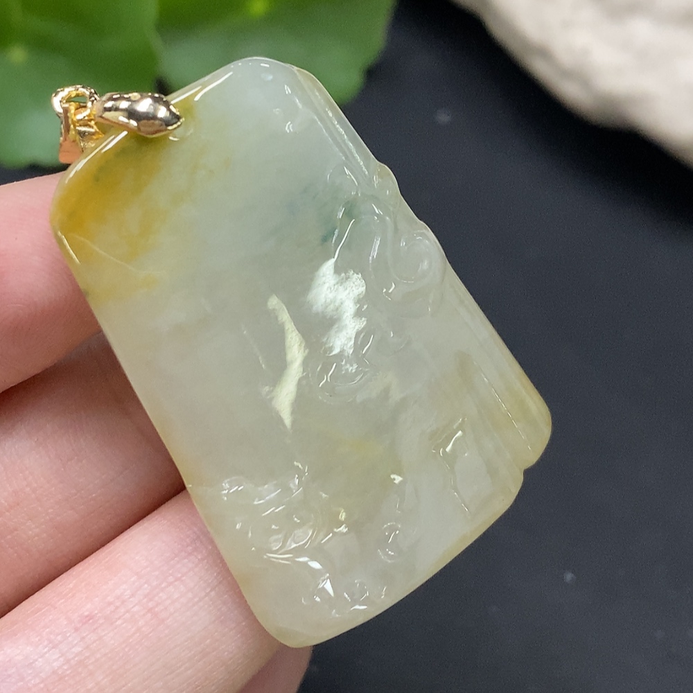 F27151508 Jadeite Pendant Total Weight Approx. 19.68g Color Origin Undetermined Non-Gold