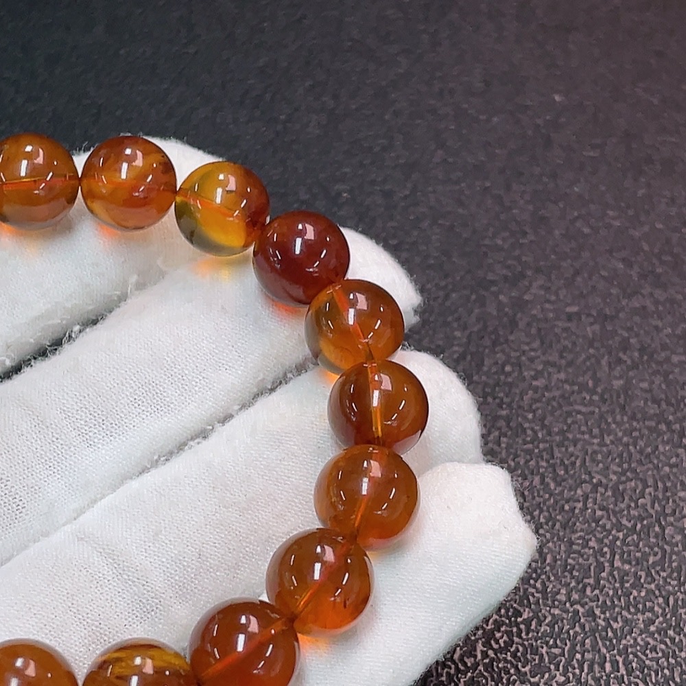 C32720168 Amber Beeswax Bracelet Total Weight Approx.12.41g Size 10.7mm